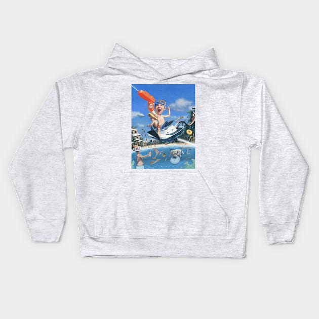 The Best Waterparks Kids Hoodie by JamesBennettArt